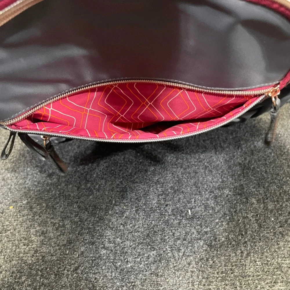 Walgreens CNDG-0131‎ Grey Pink Nylon Multi-Pocket Rose Gold Zippers Backpack